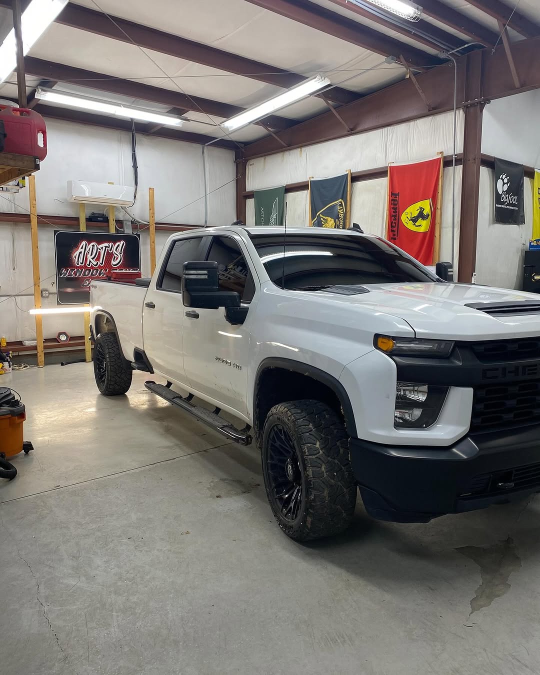 After: Silverado 2500 with window tint