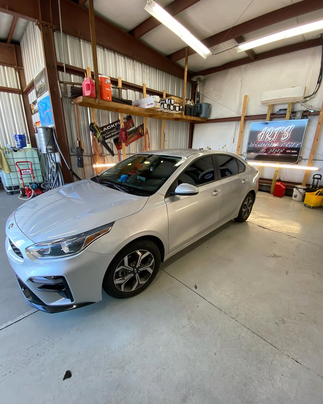 After: Kia Forte with window tint installed
