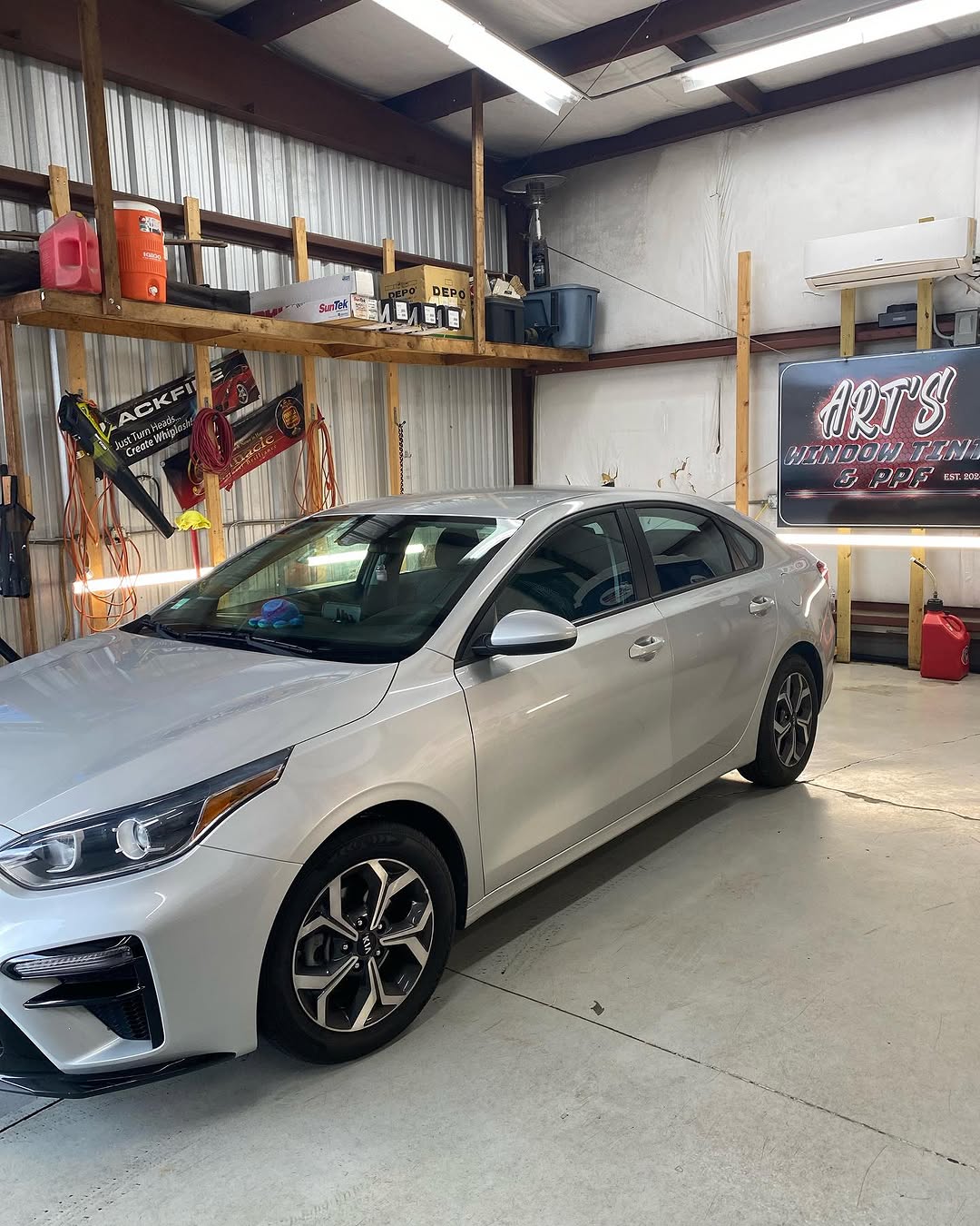 Before: Kia Forte without window tint