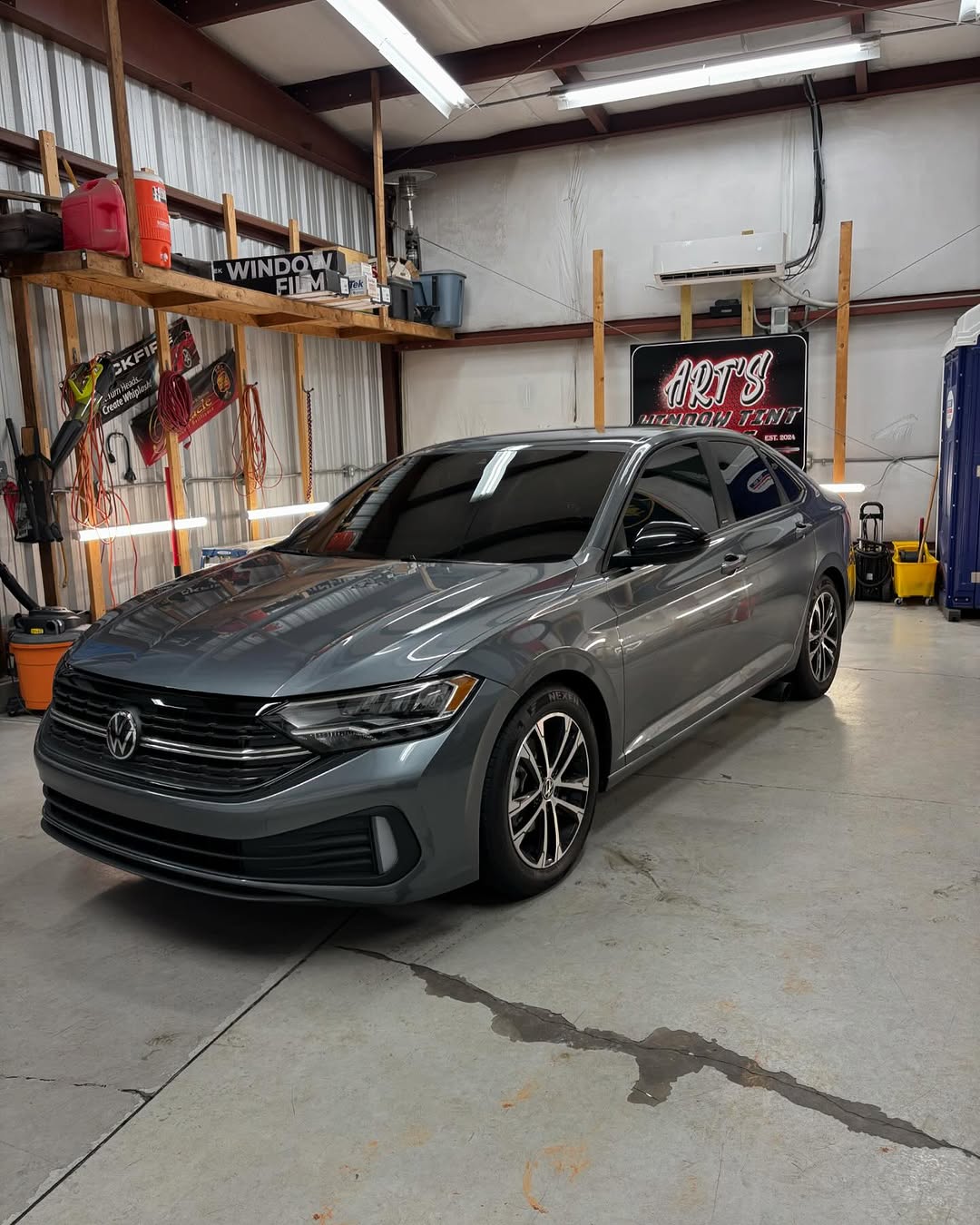Window tint installed on a Volkswagen Jetta