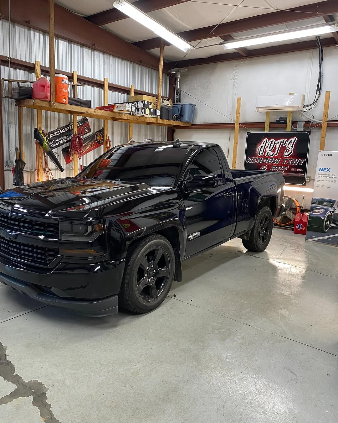 After: Chevrolet Silverado with window tint